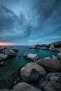 Scenic Sardinia island landscape. Italy sea Ã¢â¬â¹Ã¢â¬â¹coast with azure clear water. Royalty Free Stock Photo